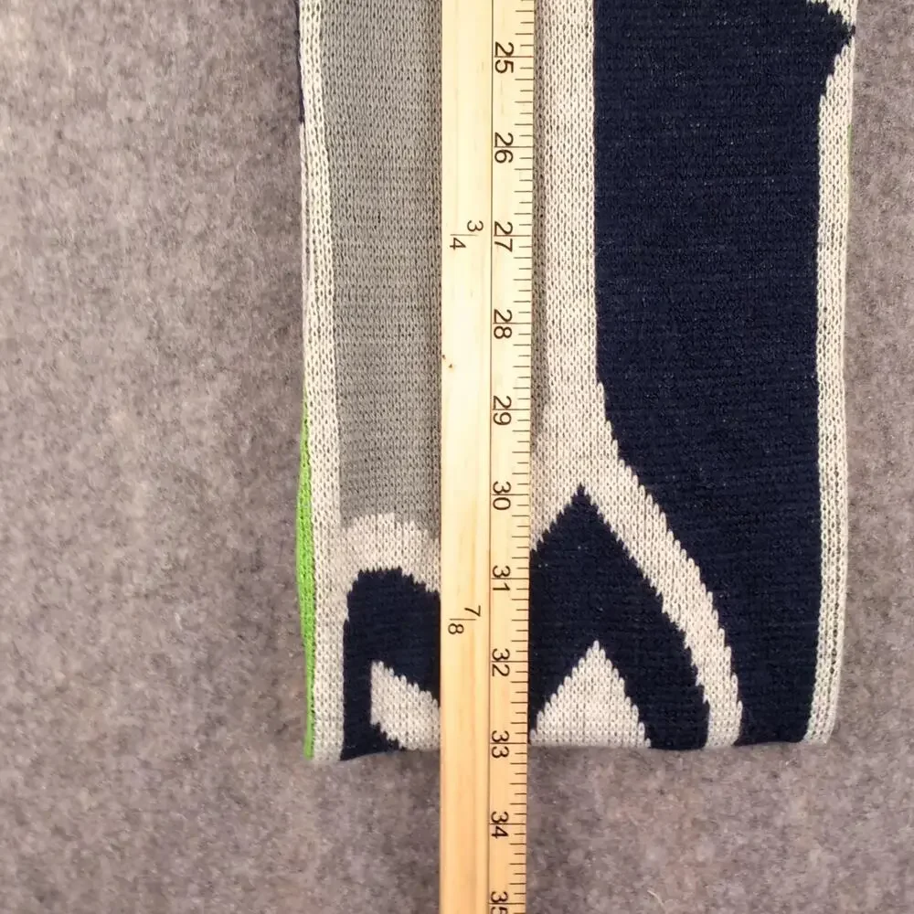 Seattle Seahawks Scarf Mens One Size Blue Green NFL Football Reversible Knit